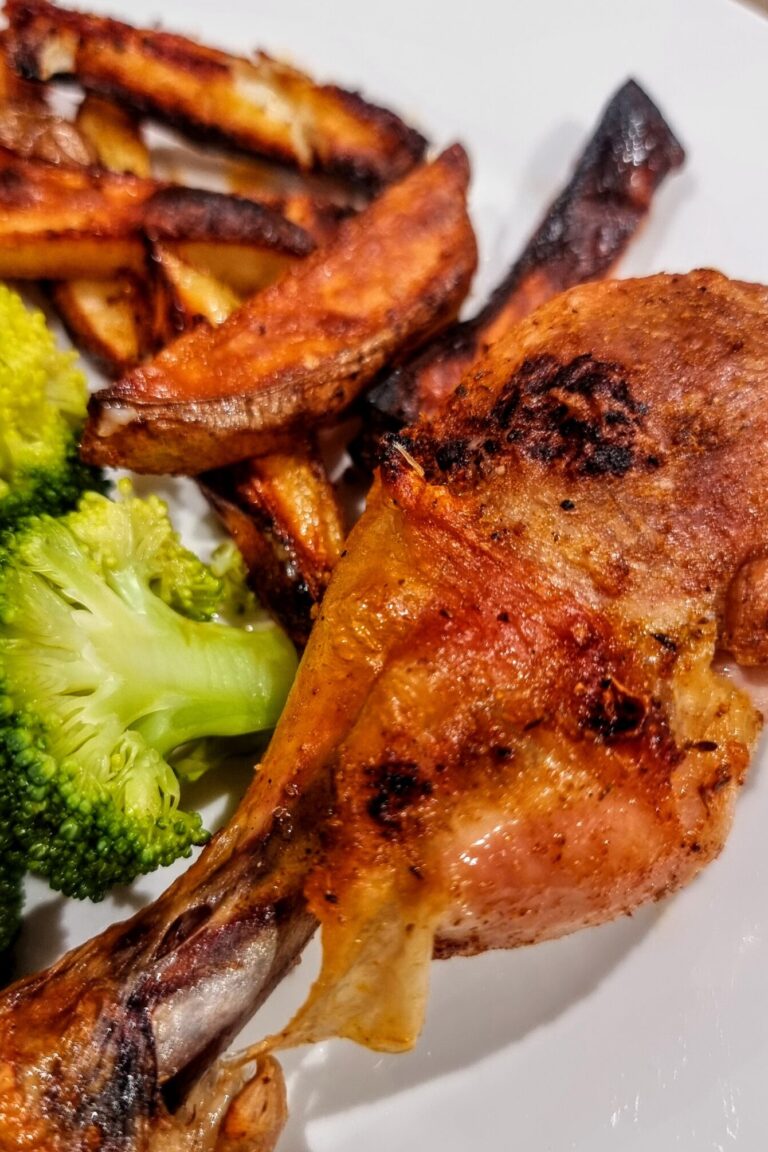 Chicken and Potatoes with Steamed Broccoli