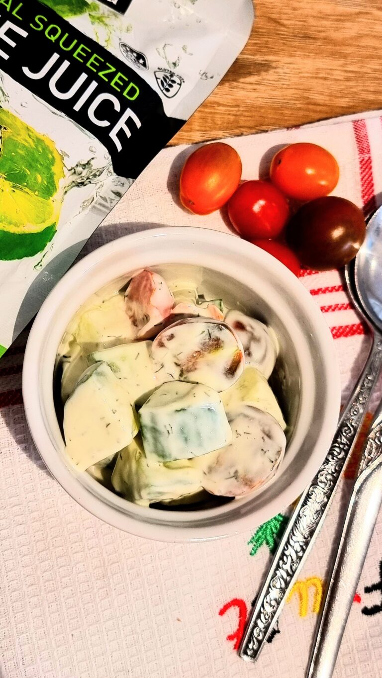 Creamy Cucumber and Tomato Salad With Dill